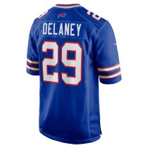 Men's Buffalo Bills Dee Delaney Number 29 Nike Royal Game Jersey