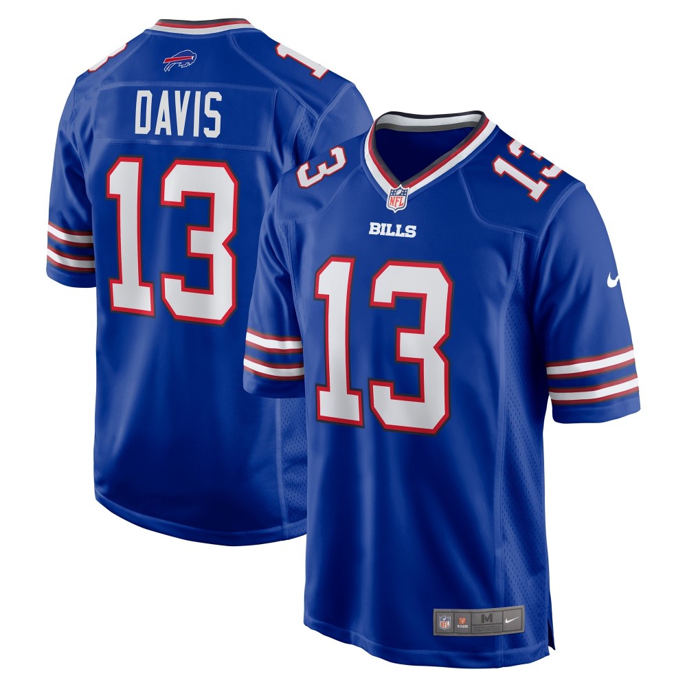 Men's Buffalo Bills Gabriel Davis Number 13 Nike Royal Team Game Player Jersey