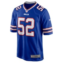 Men's Buffalo Bills Nicholas Morrow Number 52 Nike Royal Game Jersey