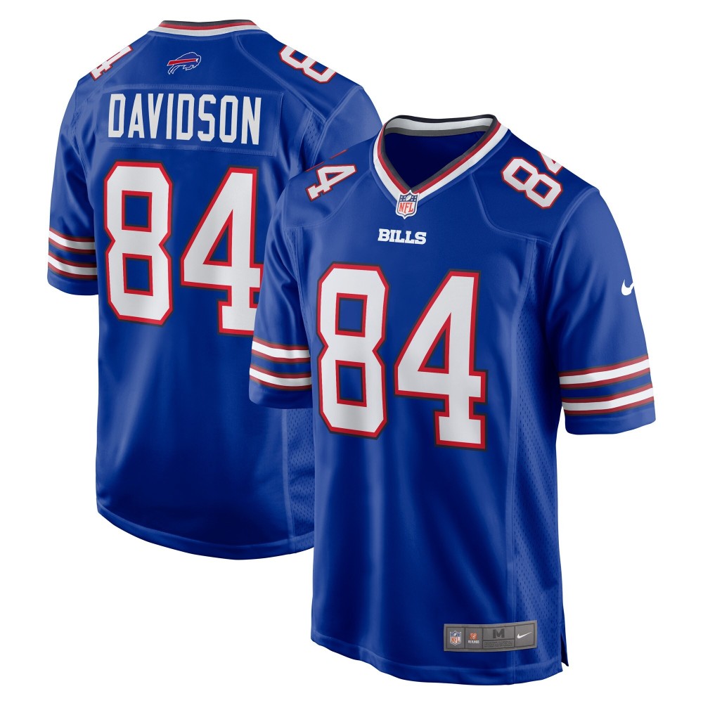 Men's Buffalo Bills Zach Davidson Number 84 Nike Royal Game Player Jersey