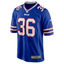 Men's Buffalo Bills Herb Miller Number 36 Nike Royal Game Jersey