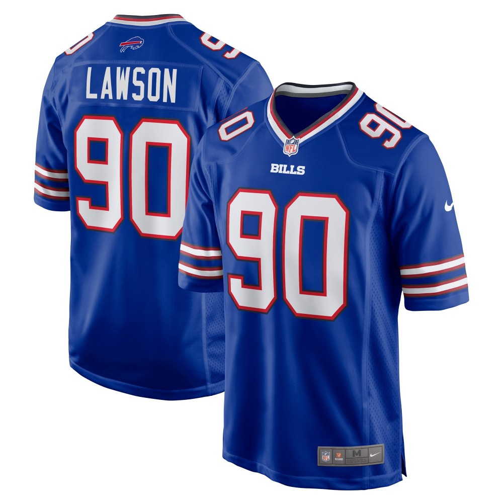 Men's Buffalo Bills Shaq Lawson Number 90 Nike Royal Player Game Jersey