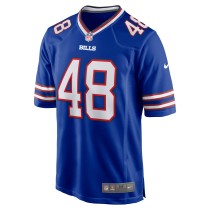 Men's Buffalo Bills Joel Wilson Number 48 Nike Royal Team Game Jersey