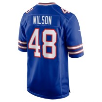 Men's Buffalo Bills Joel Wilson Number 48 Nike Royal Team Game Jersey