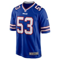 Men's Buffalo Bills Tyrel Dodson Number 53 Nike Royal Game Player Jersey