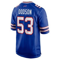 Men's Buffalo Bills Tyrel Dodson Number 53 Nike Royal Game Player Jersey