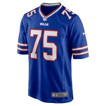 Men's Buffalo Bills Richard Gouraige Number 75 Nike Royal Team Game Jersey