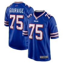 Men's Buffalo Bills Richard Gouraige Number 75 Nike Royal Team Game Jersey