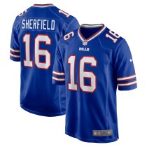 Men's Buffalo Bills Trent Sherfield Number 16 Nike Royal Game Player Jersey