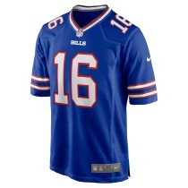 Men's Buffalo Bills Trent Sherfield Number 16 Nike Royal Game Player Jersey