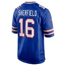 Men's Buffalo Bills Trent Sherfield Number 16 Nike Royal Game Player Jersey