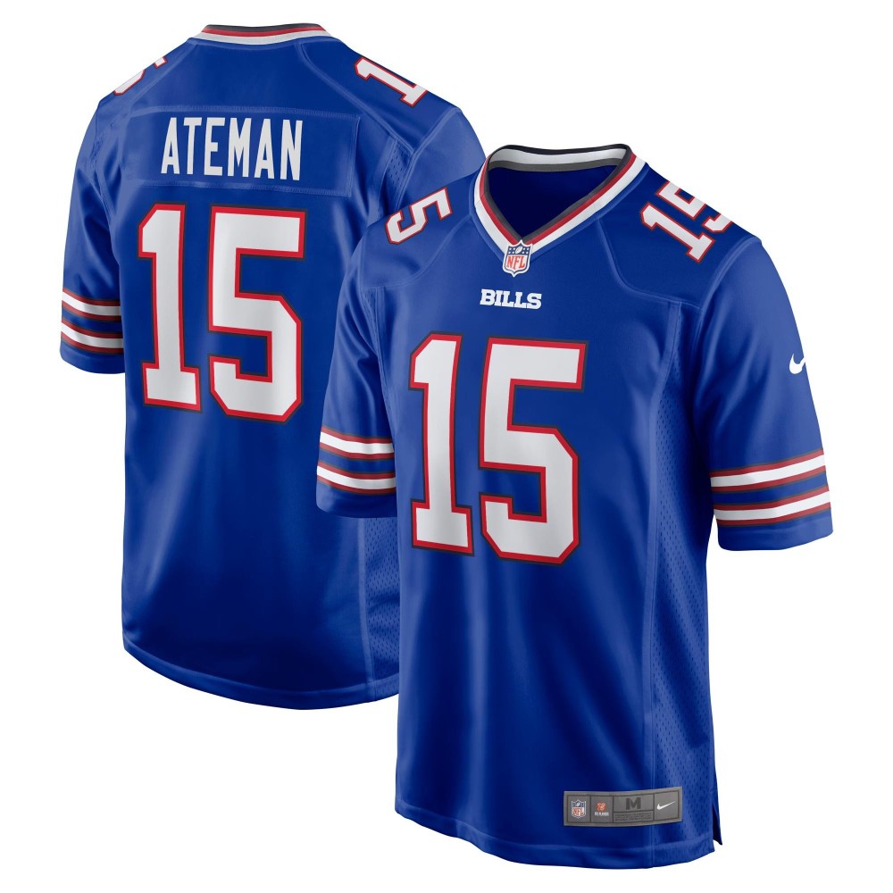 Men's Buffalo Bills Marcell Ateman Number 15 Nike Royal Team Game Jersey