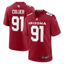 Men's Arizona Cardinals L.J. Collier Number 91 Nike Cardinal Game Player Jersey