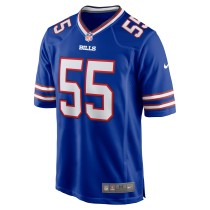 Men's Buffalo Bills Christian Kirksey Number 55 Nike Royal Team Game Jersey