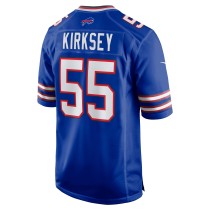 Men's Buffalo Bills Christian Kirksey Number 55 Nike Royal Team Game Jersey