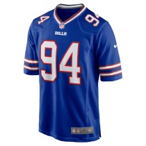 Men's Buffalo Bills Andrew Brown Number 94 Nike Royal Game Jersey