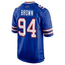 Men's Buffalo Bills Andrew Brown Number 94 Nike Royal Game Jersey