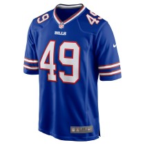 Men's Buffalo Bills DaShaun White Number 49 Nike Royal Team Game Jersey