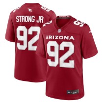 Men's Arizona Cardinals Kevin Strong Number 92 Nike Cardinal Game Player Jersey