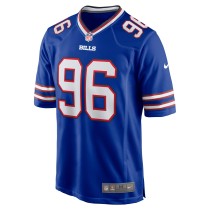 Men's Buffalo Bills Kameron Cline Number 96 Nike Royal Team Game Jersey