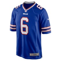 Men's Buffalo Bills Shane Buechele Number 6 Nike Royal Team Game Jersey