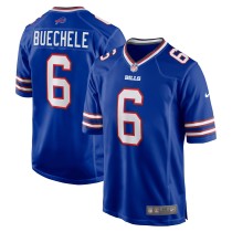 Men's Buffalo Bills Shane Buechele Number 6 Nike Royal Team Game Jersey