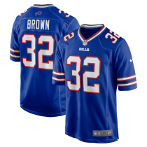 Men's Buffalo Bills Kyron Brown Number 32 Nike Royal Game Jersey