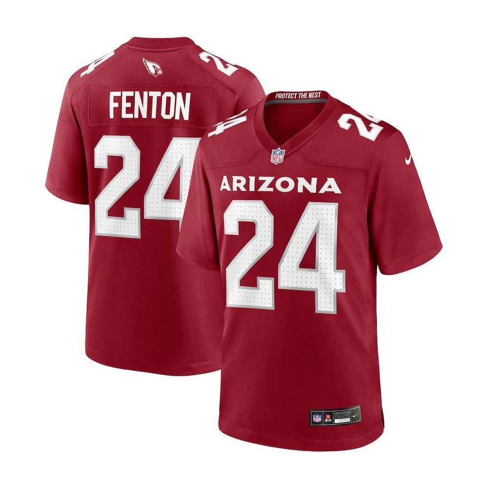 Men's Arizona Cardinals Rashad Fenton Number 24 Nike Cardinal Game Player Jersey