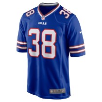 Men's Buffalo Bills Tre Norwood Number 38 Nike Royal Team Game Jersey