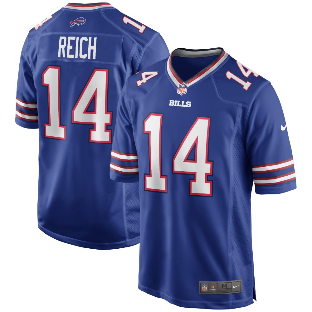 Men's Buffalo Bills Frank Reich Number 14 Nike Royal Game Retired Player Jersey