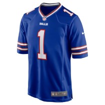 Men's Buffalo Bills Groom Number 1 Nike Royal Game Jersey