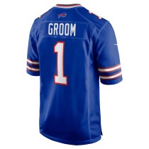 Men's Buffalo Bills Groom Number 1 Nike Royal Game Jersey