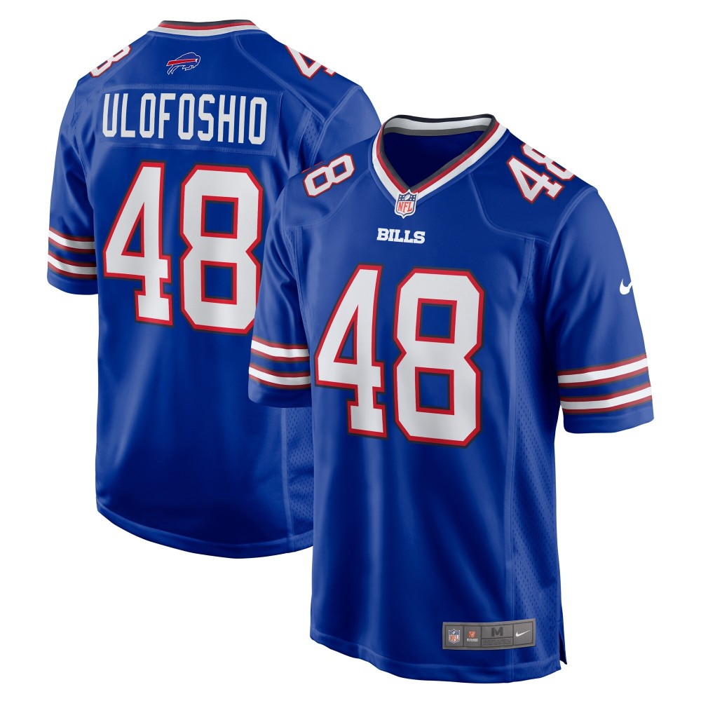 Men's Buffalo Bills Edefuan Ulofoshio Number 48 Nike Royal Game Jersey