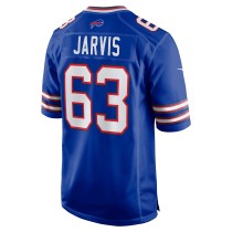 Men's Buffalo Bills Kevin Jarvis Number 63 Nike Royal Team Game Jersey