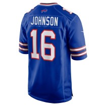 Men's Buffalo Bills Xavier Johnson Number 16 Nike Royal Game Jersey