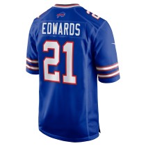 Men's Buffalo Bills Mike Edwards Number 21 Nike Royal Game Jersey