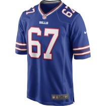 Men's Buffalo Bills Kent Hull Number 67 Nike Royal Game Retired Player Jersey