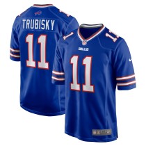 Men's Buffalo Bills Mitchell Trubisky Number 11 Nike Royal Game Jersey