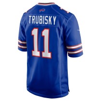 Men's Buffalo Bills Mitchell Trubisky Number 11 Nike Royal Game Jersey