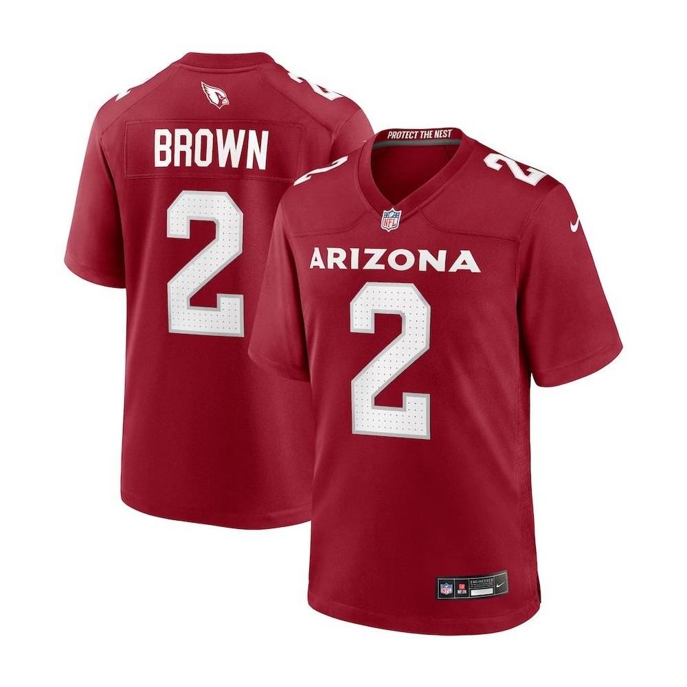 Men's Arizona Cardinals Marquise Brown Number 2 Nike Cardinal Home Game Jersey