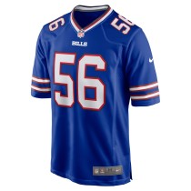 Men's Buffalo Bills Javon Solomon Number 56 Nike Royal Game Jersey