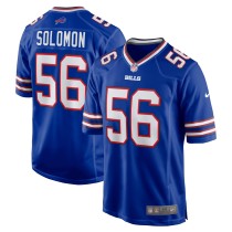 Men's Buffalo Bills Javon Solomon Number 56 Nike Royal Game Jersey