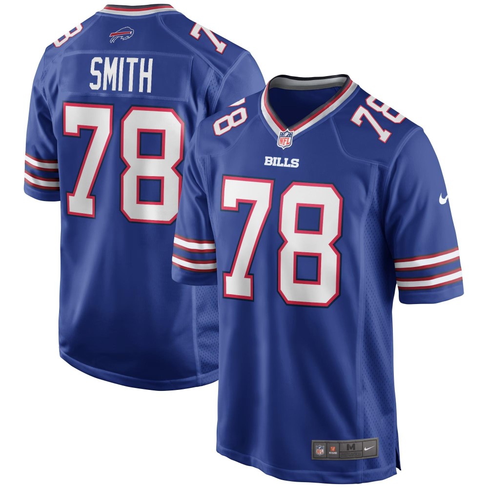 Men's Buffalo Bills Bruce Smith Number 78 Nike Royal Game Retired Player Jersey