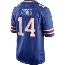 Men's Buffalo Bills Stefon Diggs Number 14 Nike Royal Logo Game Player Jersey