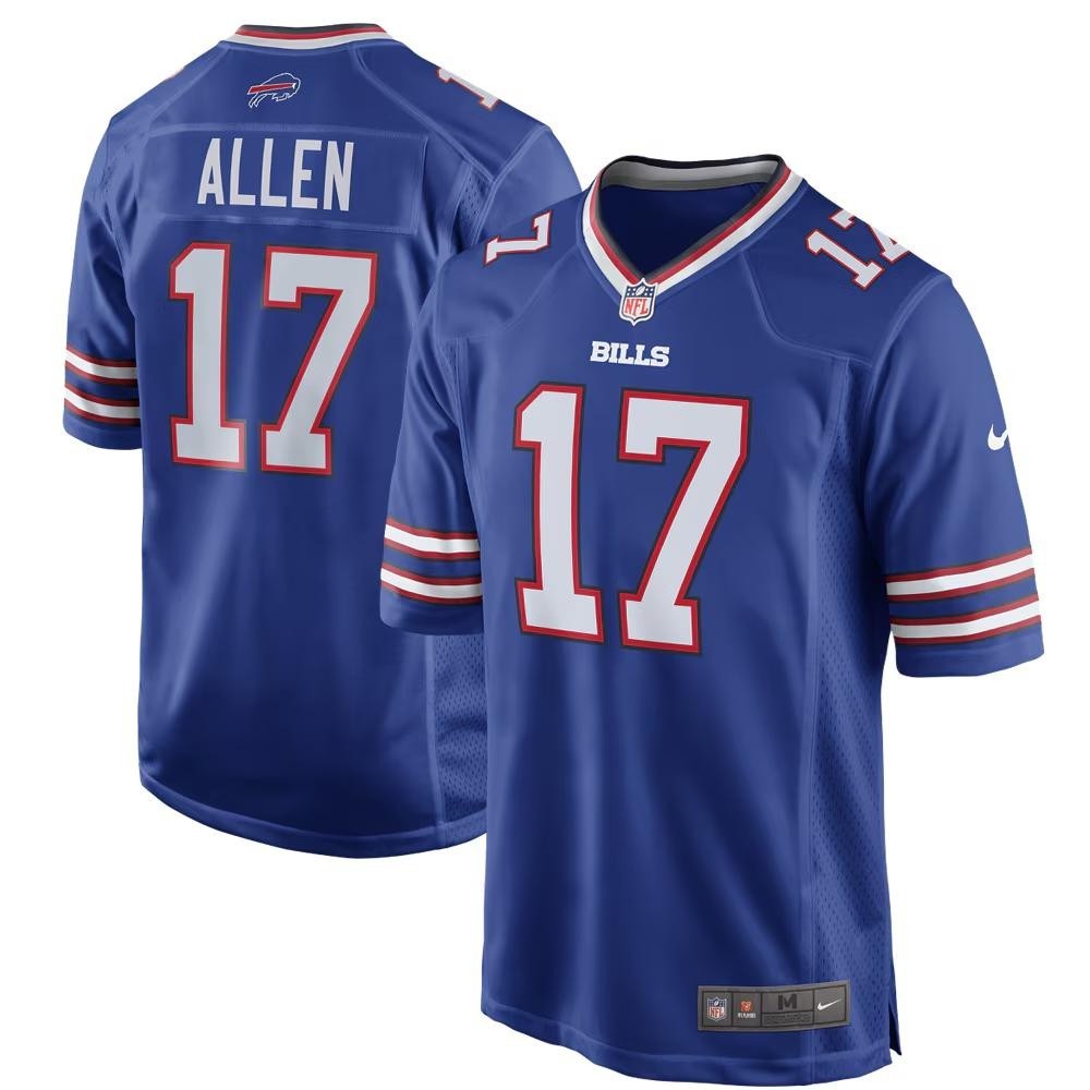 Men's Buffalo Bills Josh Allen Number 17 Nike Royal Game Player Jersey