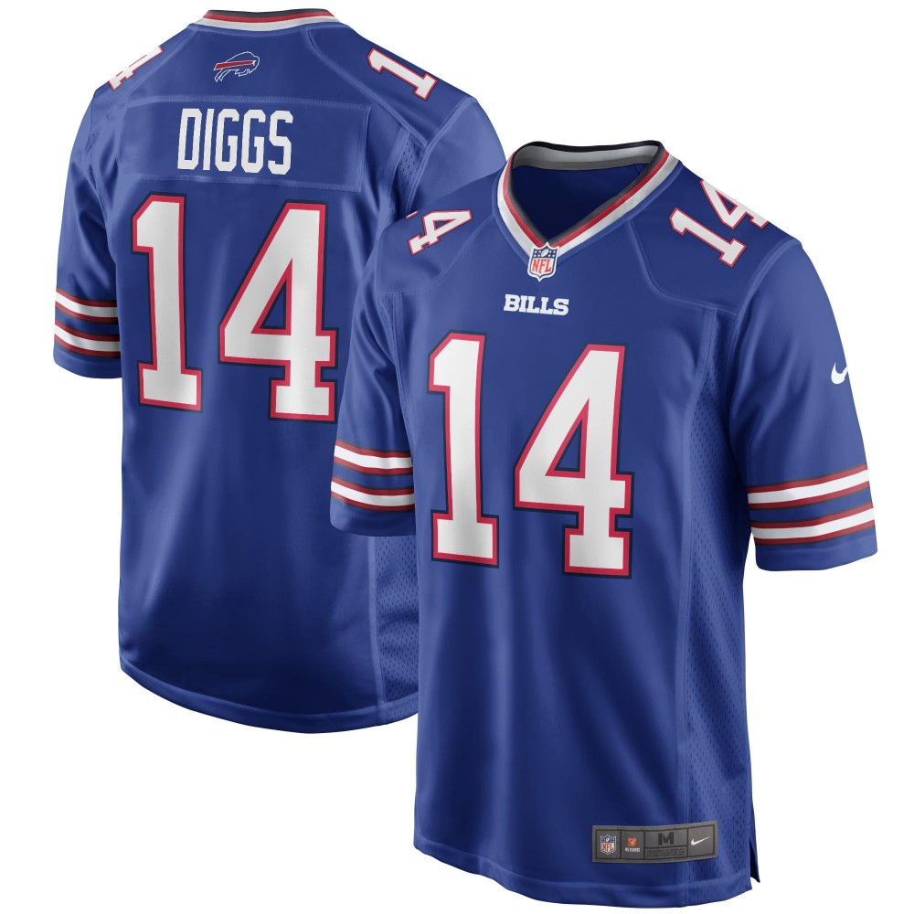 Men's Buffalo Bills Stefon Diggs Number 14 Nike Royal Game Player Jersey