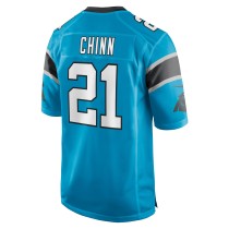 Men's Carolina Panthers Jeremy Chinn Number 21 Nike Blue Game Jersey