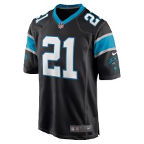 Men's Carolina Panthers Jeremy Chinn Number 21 Nike Black Game Jersey