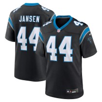 Men's Carolina Panthers J.J. Jansen Number 44 Nike Black Team Game Jersey