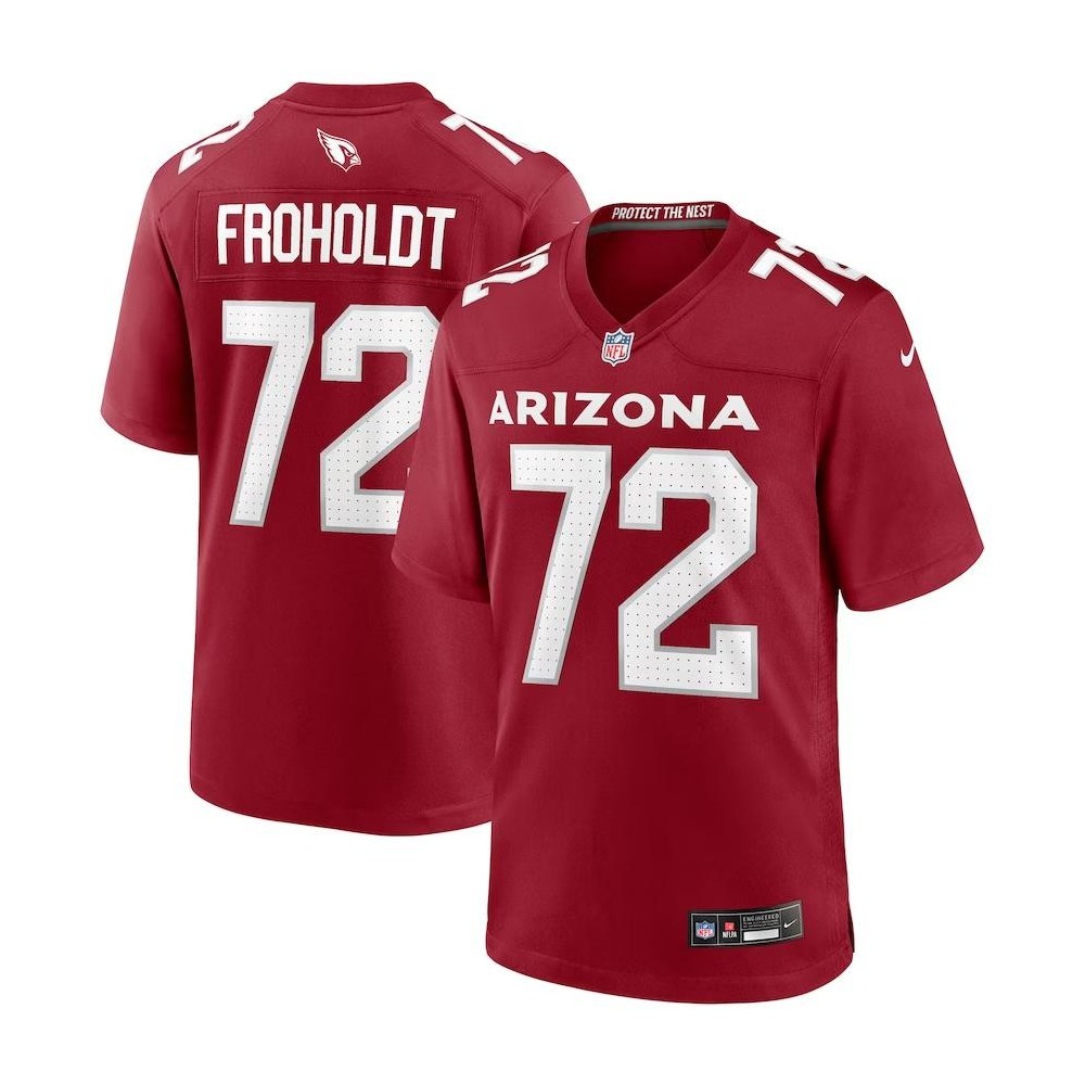 Men's Arizona Cardinals Hjalte Froholdt Number 72 Nike Cardinal Game Player Jersey